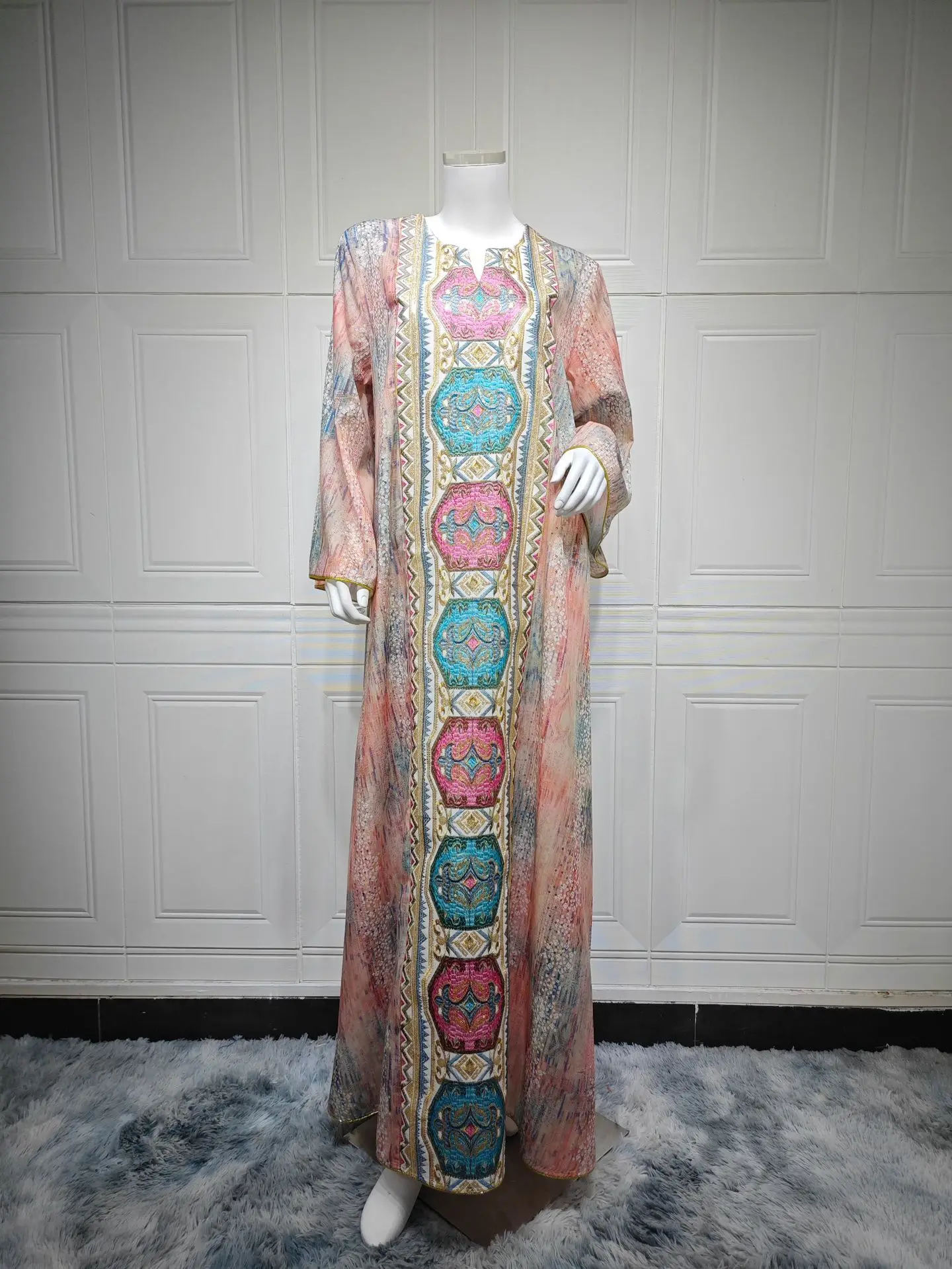 Eid Party Dress Women Abaya Elegan Sequins Embroidery Muslim Ramadan Elbise Morocco Kaftan Vestidos Largos Robe Jalabiya 2025