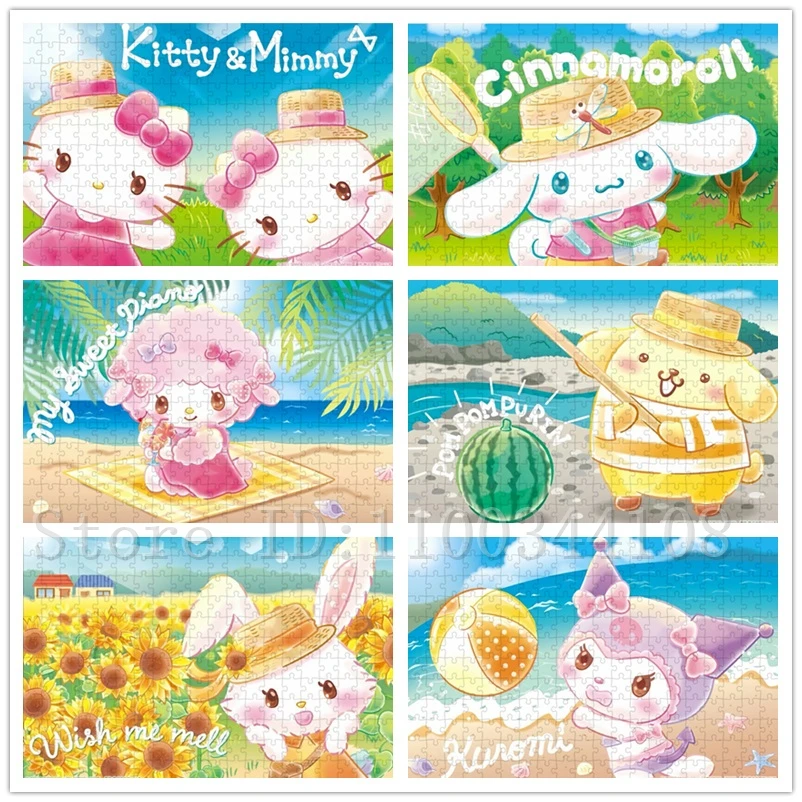 Sanrio Kawaii головоломка Hello Kitty My Melody Cinnamoroll аниме мультфильм пазл модные детские игрушки ручной работы хобби