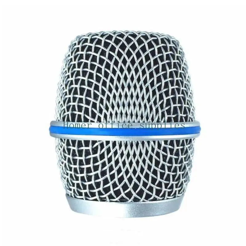 K43B Recording Microphone Grille Cover Replacement Metal Shell Threaded Part for Stage Use, Meeting Talk and Daily Care Needs