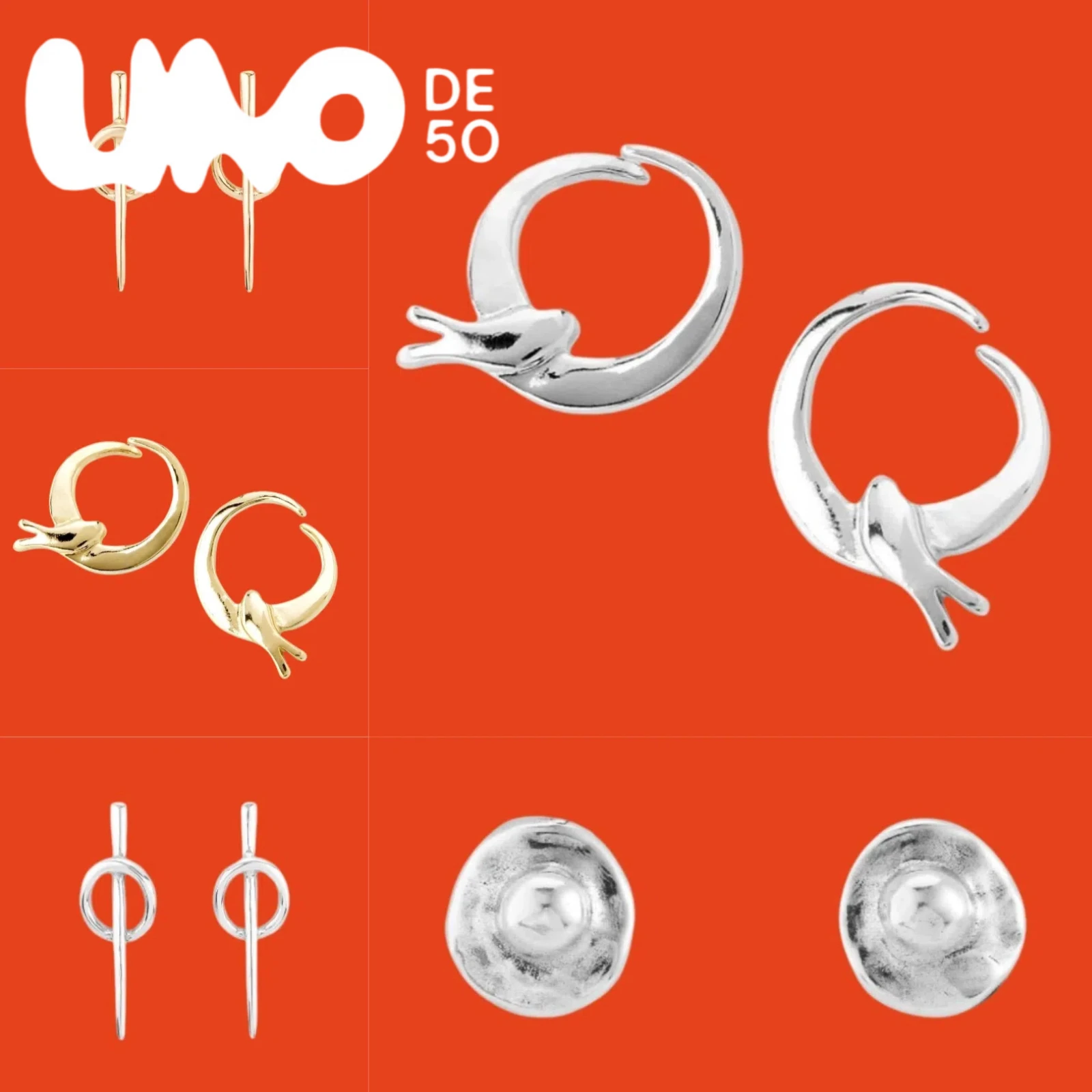 

Серьги UNOde50 из серебра и золота 24 карата — роскошный шикарный стиль, доступная элегантность