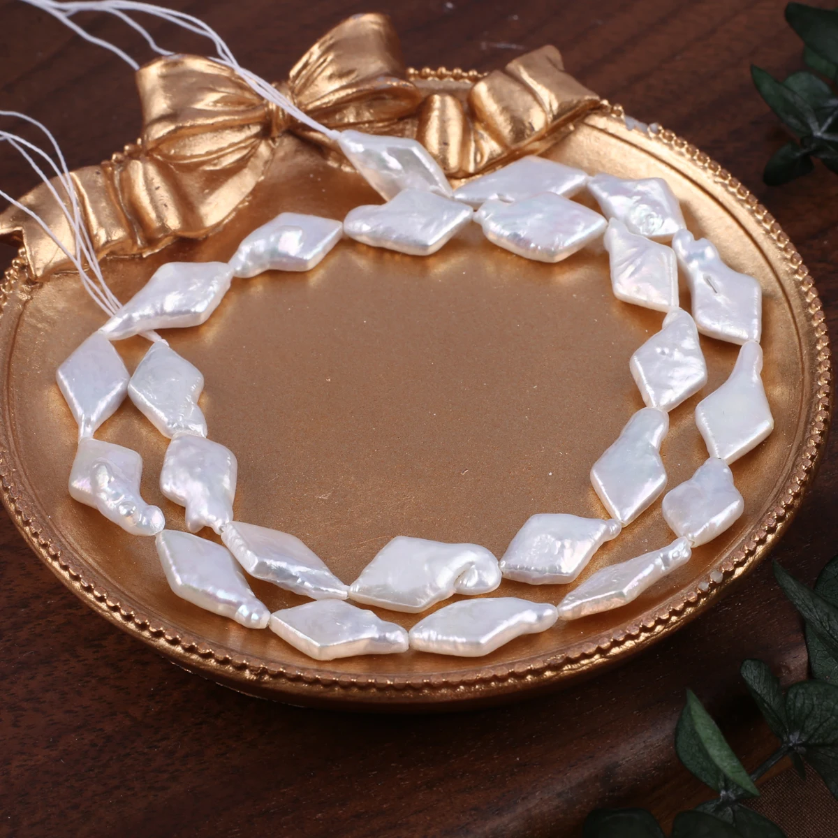 Natural Freshwater Pearl Beads Beaded Diamond White Baroque Pearl Loose Spacer Beads For Jewelry Making DIY Necklaces