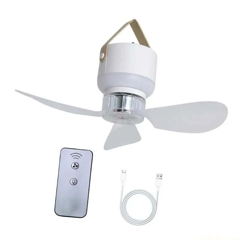 11.4Inch USB Charged Hanging Fan With Remote Control For Outdoor Adventures