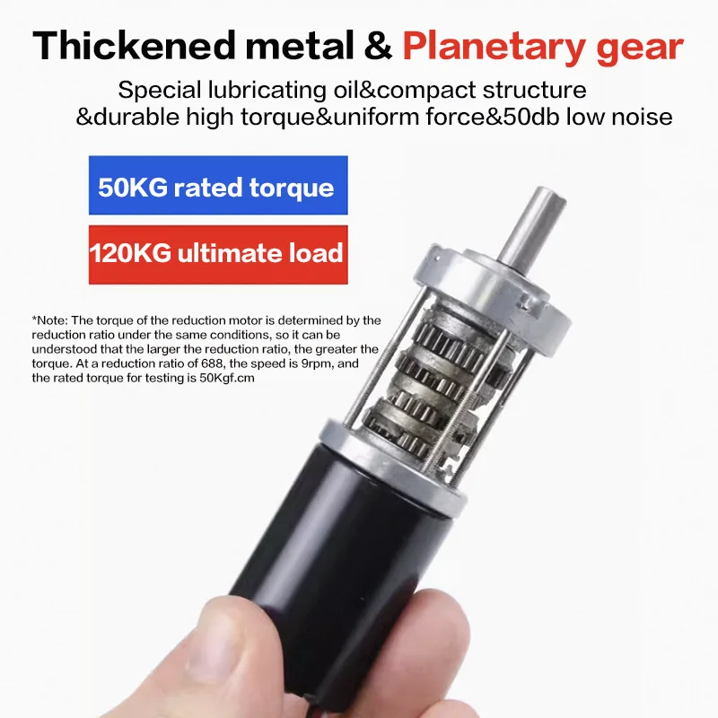 50KG 28MM 2838 Planetary Dear Brushless DC Reduction BLDC Motor 12v24v miniature adjustable speed forward and reverse 9-1200rpm