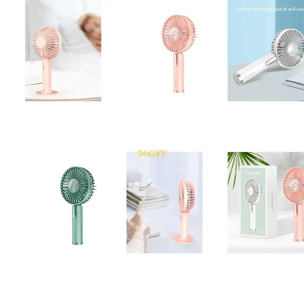 96GF مروحة سطح المكتب Mini Mini Mini مع بطارية USB Fan 3 Speed ​​Mini Handheld Fan