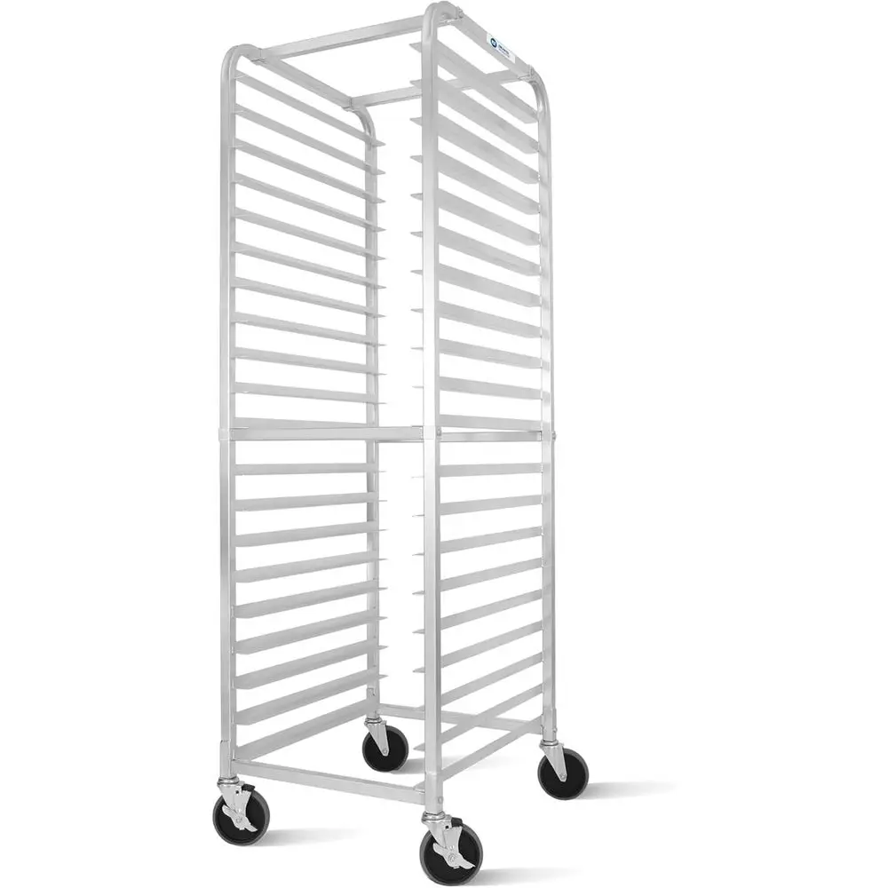 

20-Tier Sheet Pan Rack, NS Bun Pan Rack, Bakery Rack, Home Commercial Kitchen Bakery Cooling Rack, 4 Wheels