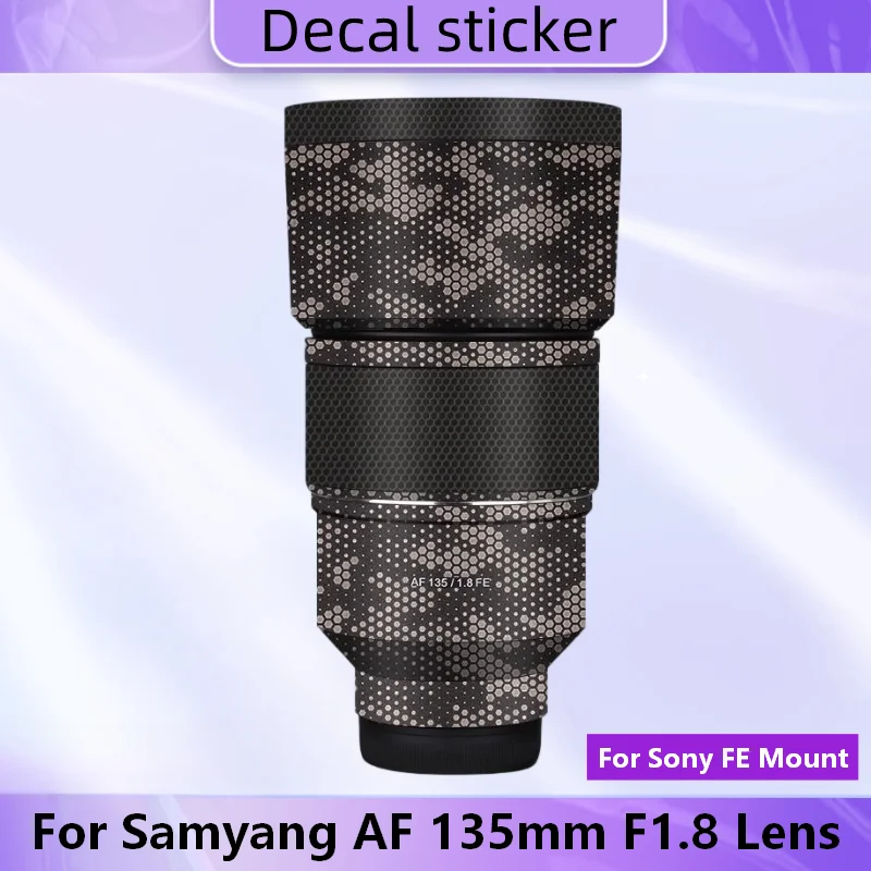 For Samyang AF 135mm F1.8 For Sony FE Mount Lens Sticker Decal Skin Vinyl Wrap Film Lens Protective Sticker Protector Coat
