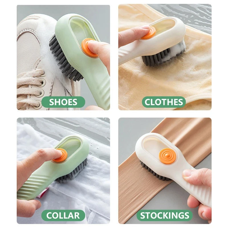 Multifunction Cleaning Shoe Brush Soft Automatic Liquid Shoe Brush Long Handle Liquid Clothes Brush Household Cleaning Tools