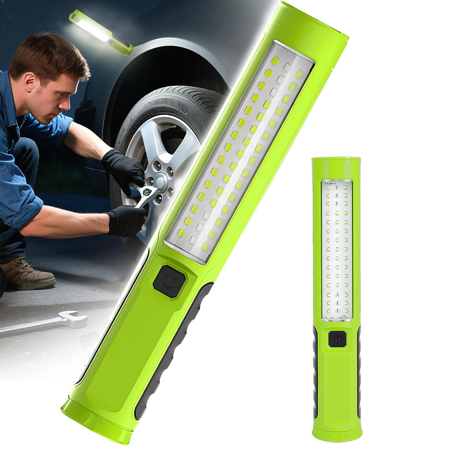 

Мощный портативный фонарь с магнитным креплением, светодиодный рабочий фонарь, перезаряжаемый, с функцией hands-free, с крючком для экстренных ситуаций