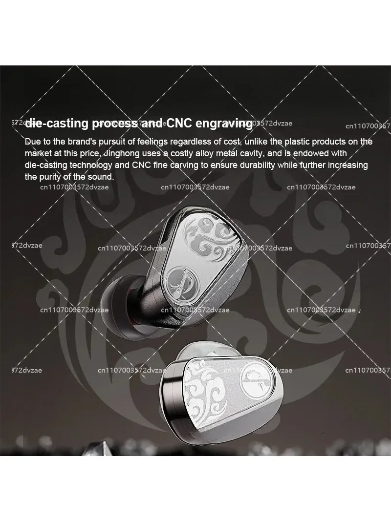 High-Fidelity In-Ear HiFi Earphone with Dual Dynamic Drivers Customizable Monitor Earphone for Metal Music