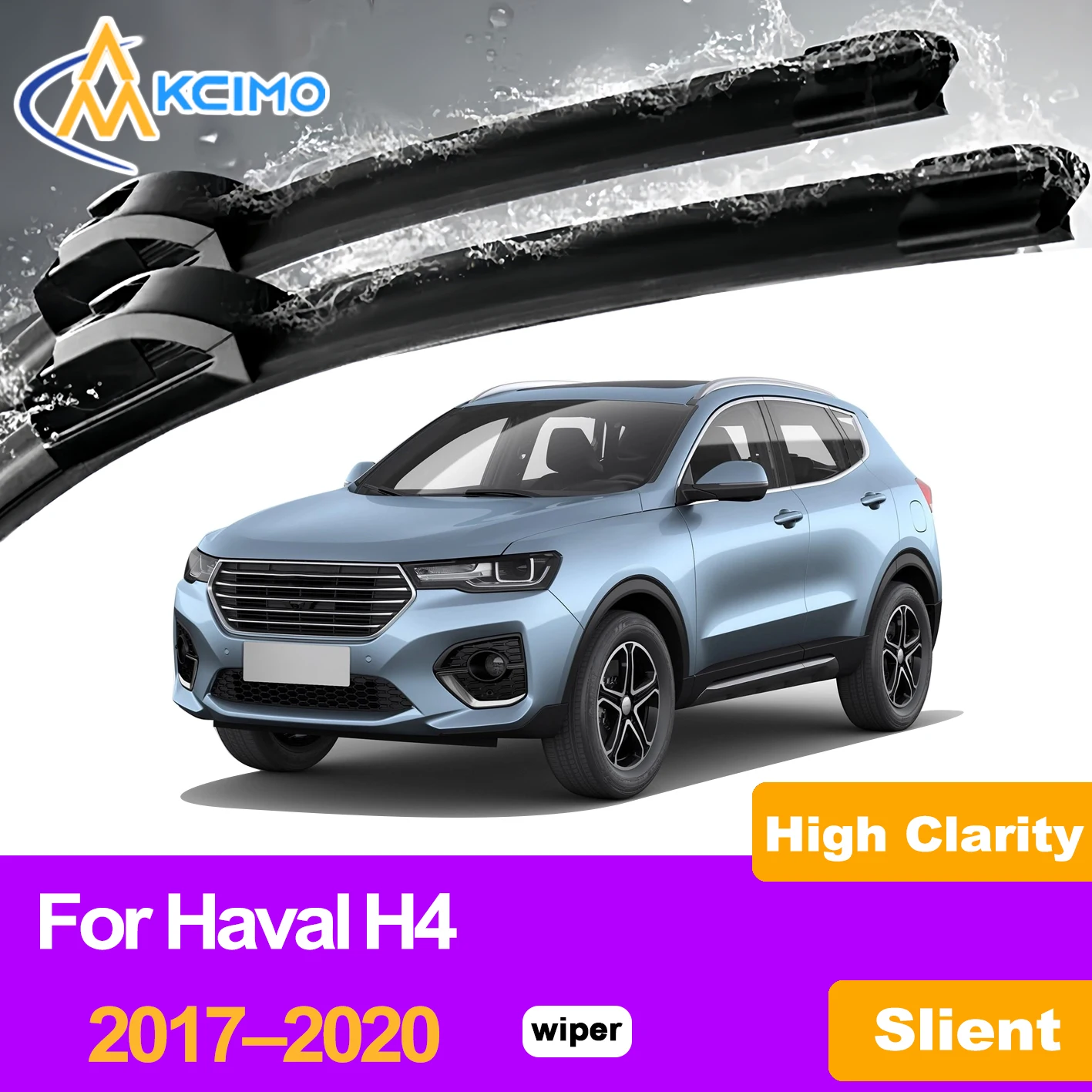 

KCIMO 2PCS Front Windshield Wiper Blades For Haval H4 2017–2020, Fast Water Sweeping Efficient Clear Vision Car Accessories