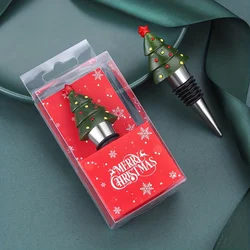1pc Wine Bottle Stopper Decorative Christmas Tree Stopper Christmas Party Gift Bar Bottle Sealed Fresh Keeping Champagne Stopper