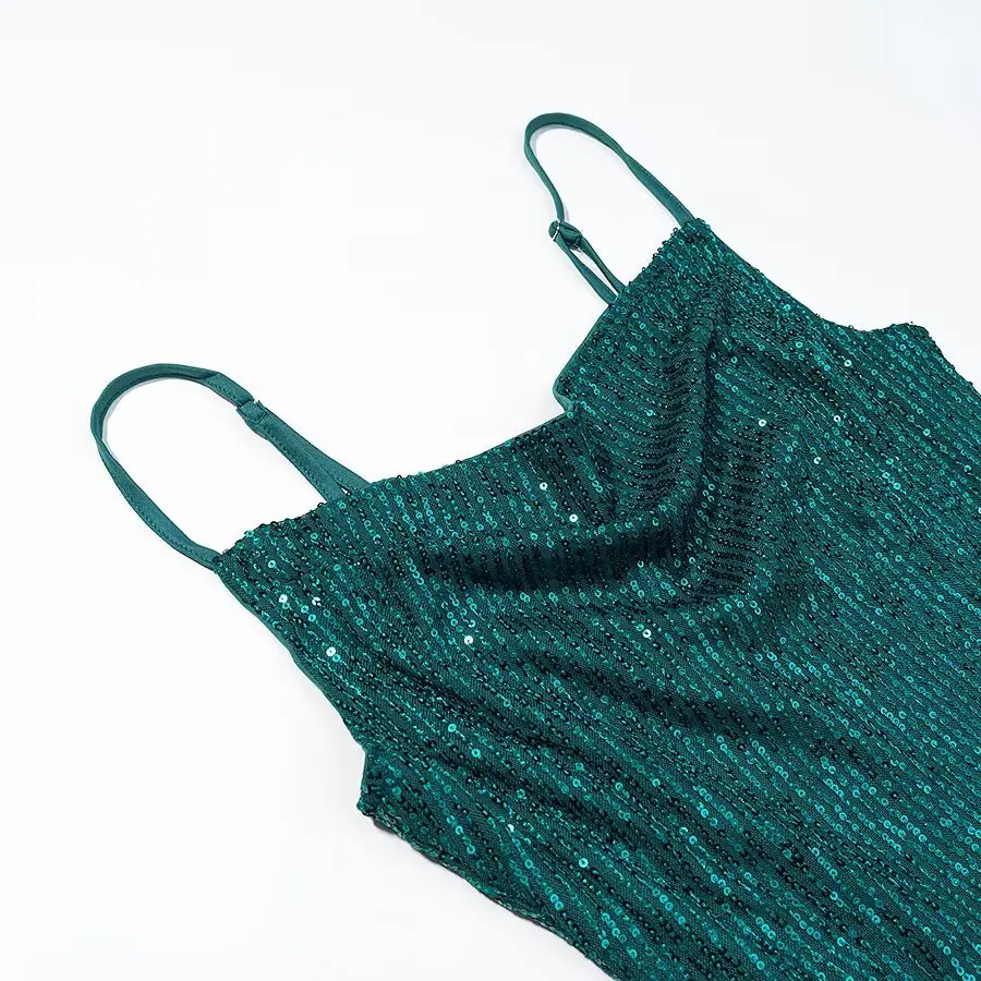 JNLEAOG Faionable correa de lentejuelas Dr mujer Sli diseño versátil otoño nueva llegada Casual Color puro fibra de poliéster