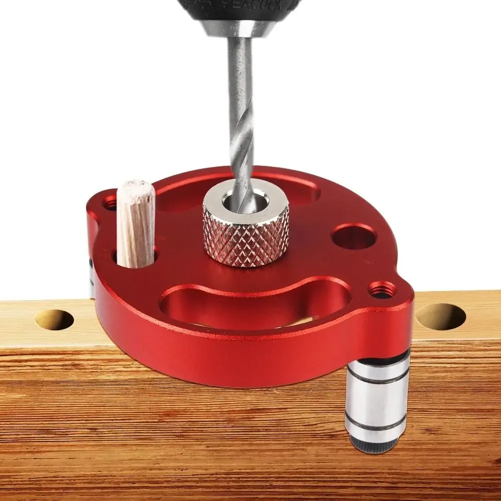 

3-10mm Vertical Doweling Jig Kit with 3/8 Steel Bushing Vertical Positioning Self Centering Drill Guide Locator Portable