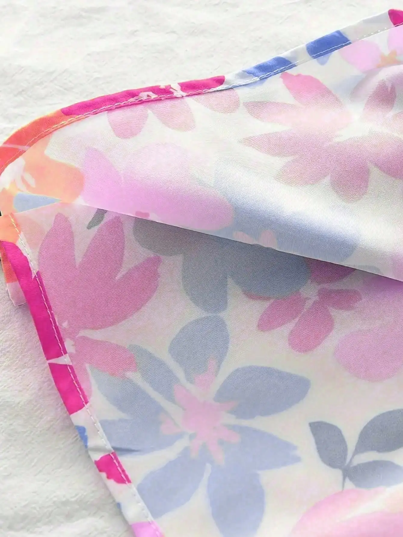 2026 Süßes Lässiges Sommer-Party-Geschenk für Mädchen Blumenmuster Schleife Quadratischer Kragen Dekoratives Kurzarm-Mädchenkleid – Detail 16