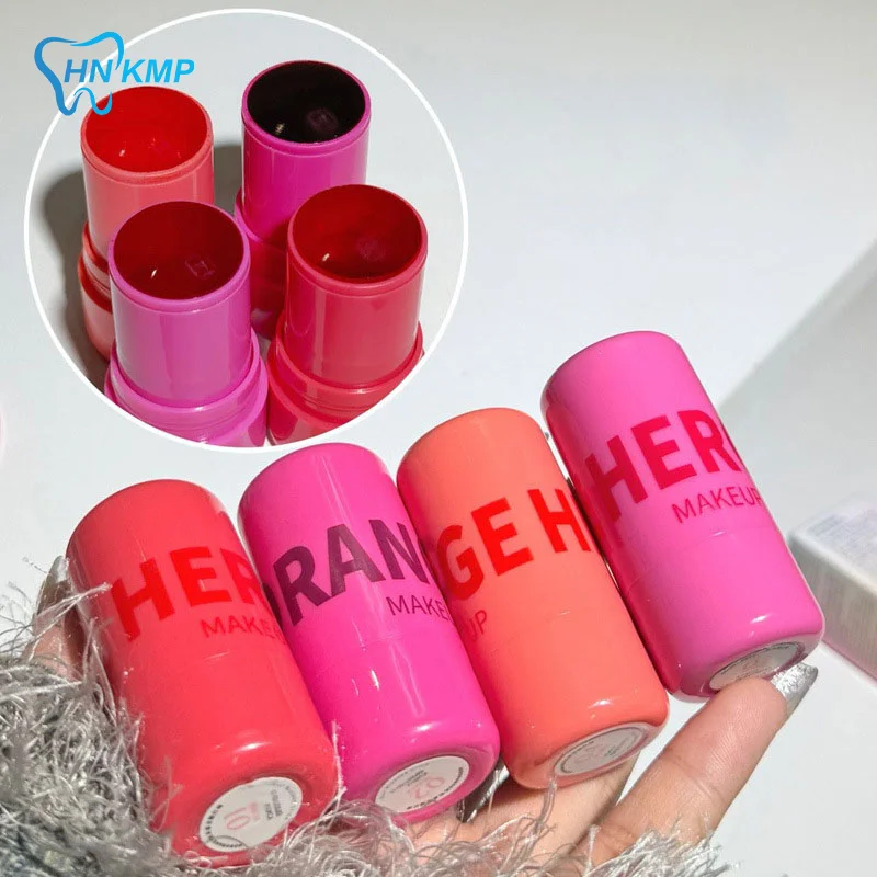 HERORANGE Jelly Blush Stick Brighten Cheek Rouge Dual Use Of Lips And Cheeks Blusher Waterproof Lasting Red Tint Cheek Color
