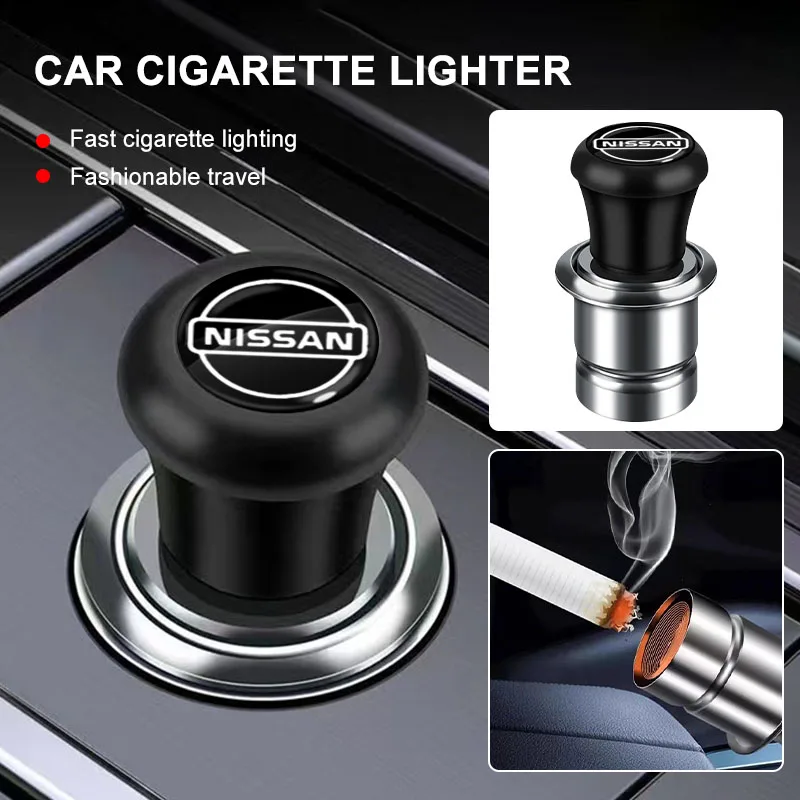 Car Mini Cigarette Lighter Replacement Emblem Car Accessories For Nissan  Nismo GTR Tiida Sylphy X Trail T30 T32 Qashqai J10 J11