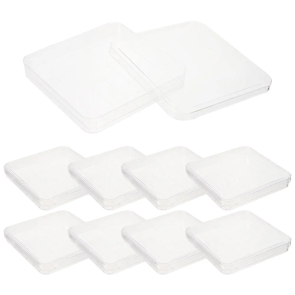 10 قطع من أطباق بتري للاستعمال مرة واحدة، أطباق ثقافة خفيفة الوزن، عينة واضحة، لوحات خلية شفافة، مختبر بلاستيكي