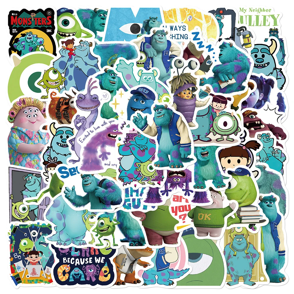 

10/30/50pcs Cartoon Disney Monsters Inc Stickers Funny Anime Decals Toy DIY Suitcase Laptop Phone Helmet Waterproof Cute Sticker