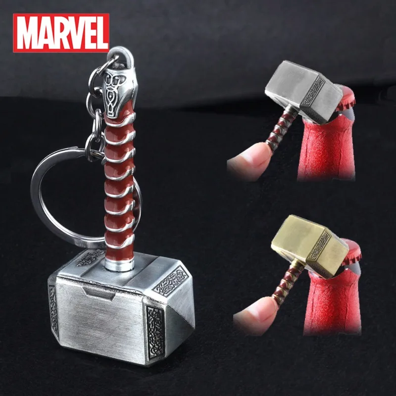

Marvel Bottle Opener Keychain Pendant Thor's Hammer Mjolnir Anime Figure Alloy Beer Bottle Opener Creative Metal Pendant Gift