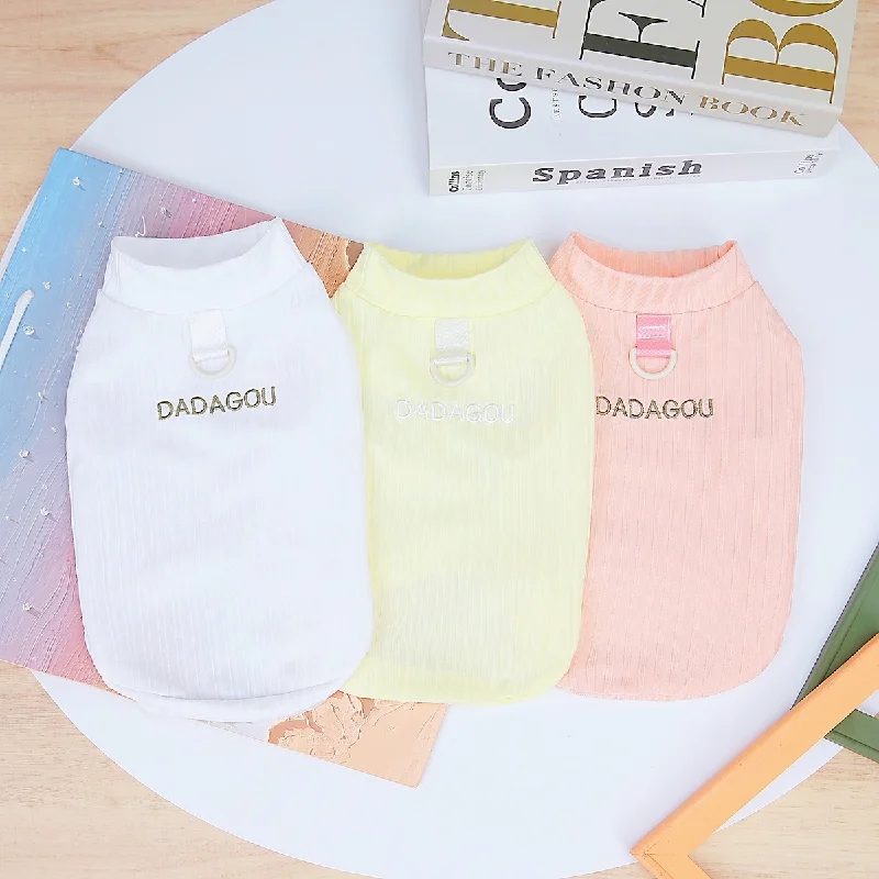 

Pet Clothes Traction Buckle Clothes Pet Dog Vest Clothes Pet Clothing Puppy Spring Summer Vest