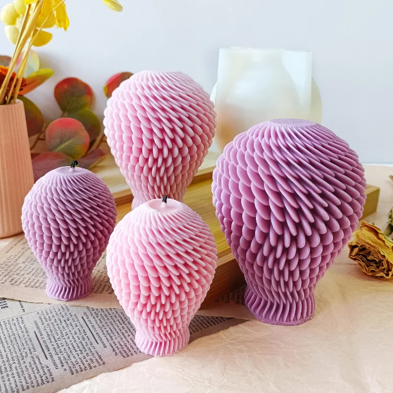 3D Geometry Ball Candle Silicone Mold New Design Irregular Spherical Column Resin Soap Plaster Mould Cake Chocolate Molds Gifts