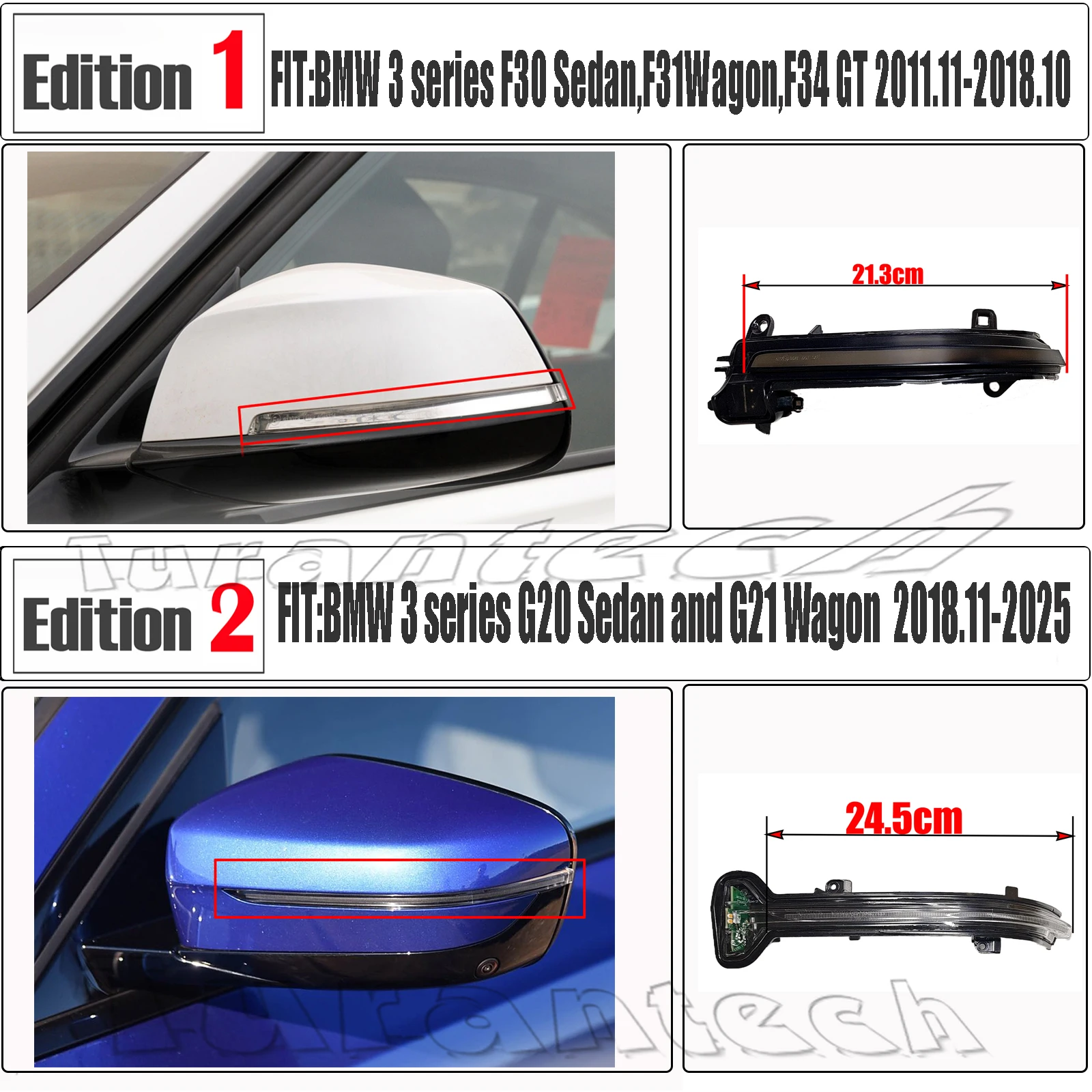 

2 шт. указатель поворота для BMW 3 серии 316d 318dX 320iX 328dX 328iX 330dX 335dX 335iX Янтарная крышка зеркала Len