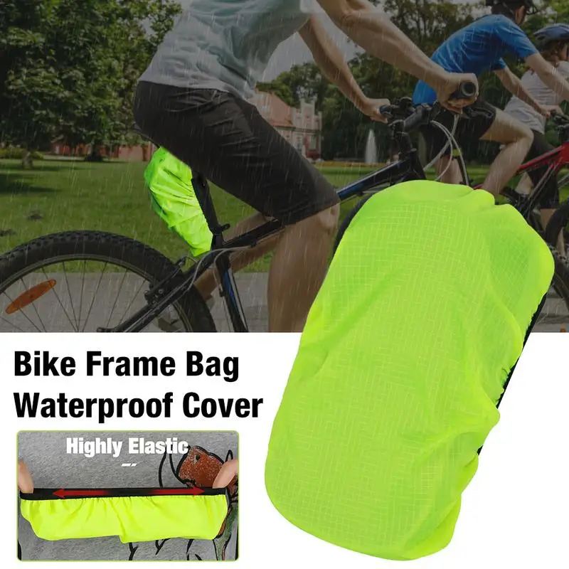 Rainproof Cover For Bike Cycling Bag Rain Cover Frame Bag Dustproof Waterproof Bike Rear Tail Bag Bicycle BagBicycle Accessories