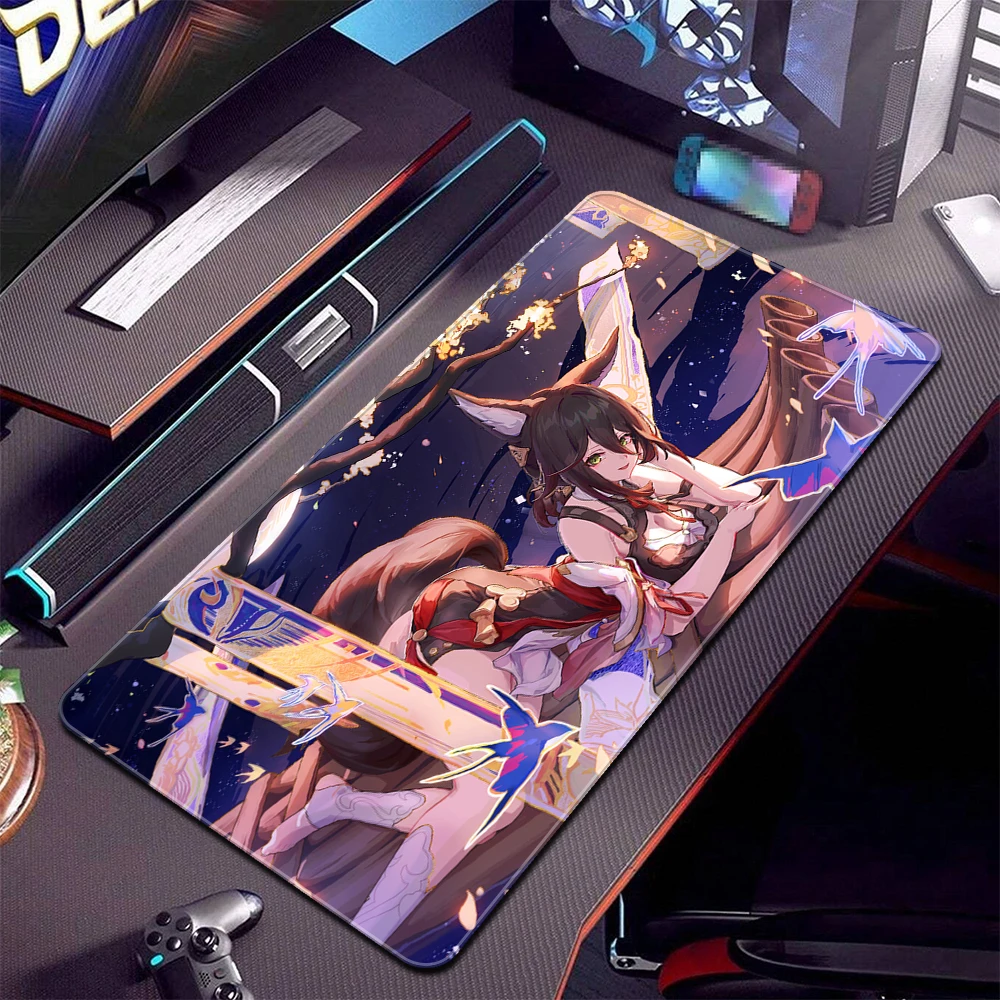 

Honkai: Star Rail Cheron Gaming Mousepad Anime Large Locking Edge Mouse Mat Sparkle Mouse Pad PC Gamer Computer Keyboard Mat