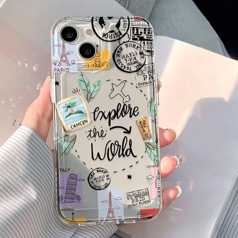 حافظة لهاتف آيفون 17 16 11 15 برو ماكس حافظة شفافة آيفون 12 13 14 برو ماكس حافظة 17 اير 17 برو 17 ماكس آيفون 11 غطاء فوندا