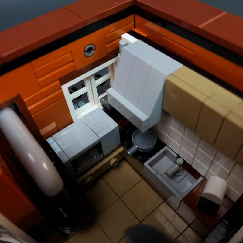 2122 elementy MOC Dom Ashley'ego, dwupiętrowy, modułowy model, prezent na Boże Narodzenie, klocki konstrukcyjne, zabawki do budowania, montaż, DIY, edukacja, dla dzieci