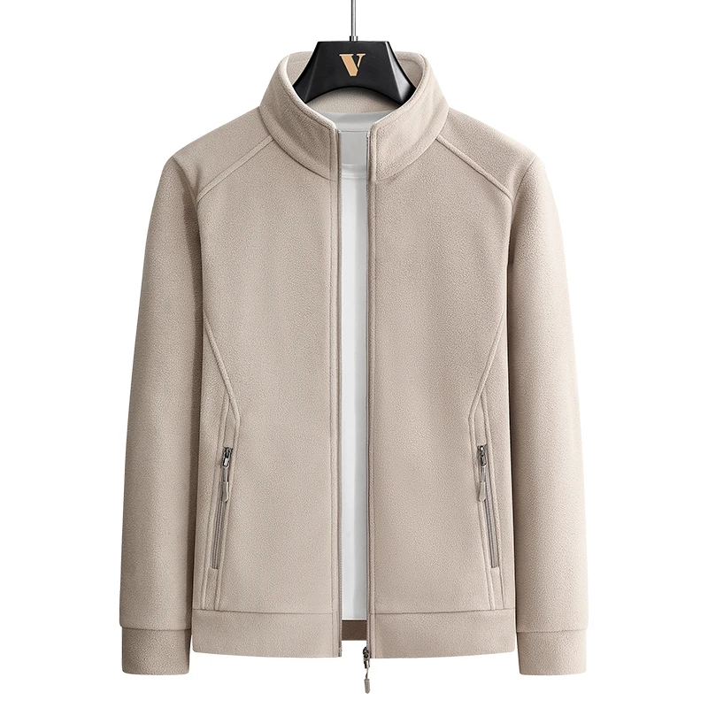 

Men's Outwear Thick Jacket with Velvet Men's Autumn Winter Windproof Stormtrooper Inner Tank Fleece New Jacket Large Size Coat