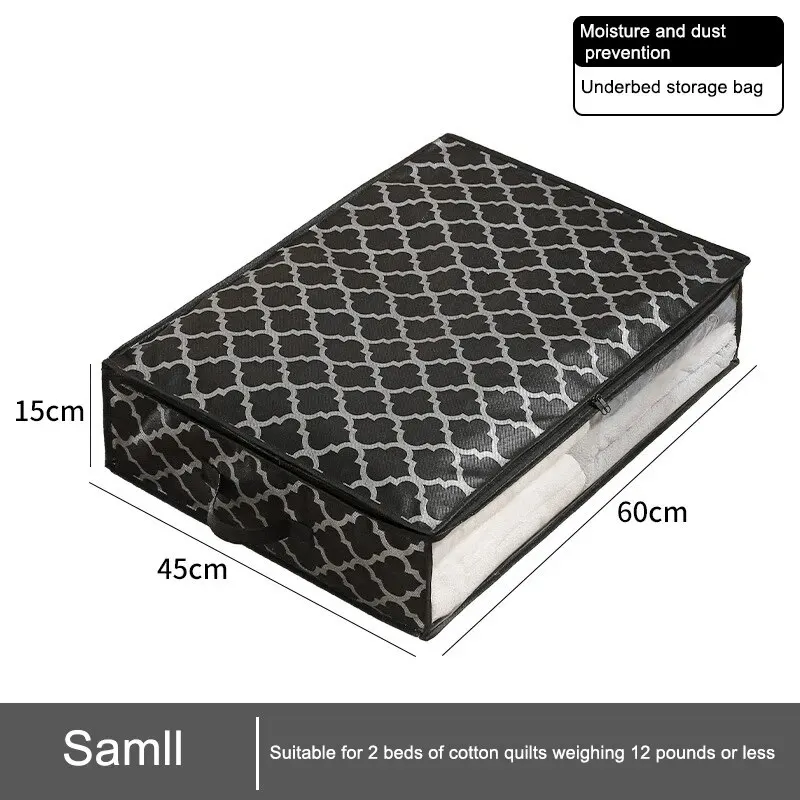 1pc Houndstooth Quilt Clothes Storage Bag Big Capacity Foldable Dustproof Toys Bags Moisture Dust Proof Proof Organizer image 6