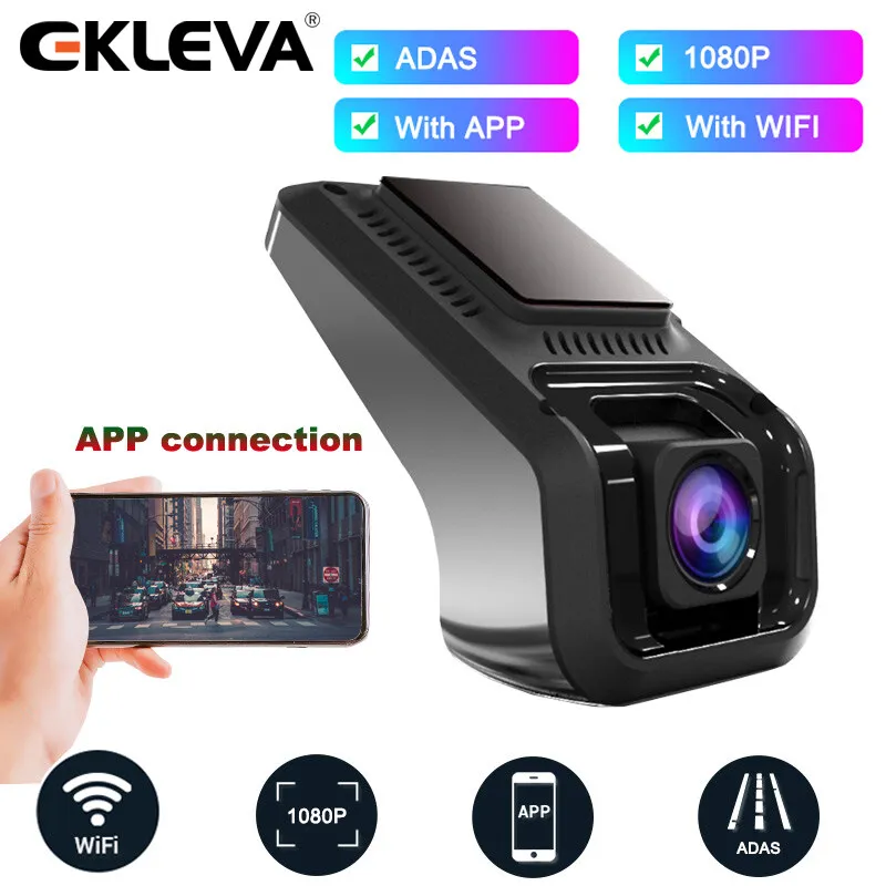 

EKLEVA Car DVR Camera Wifi ADAS Dash Cam Full HD 1080P Night Vision Car Camera Recorder G-sensor Android USB Digital Registrar