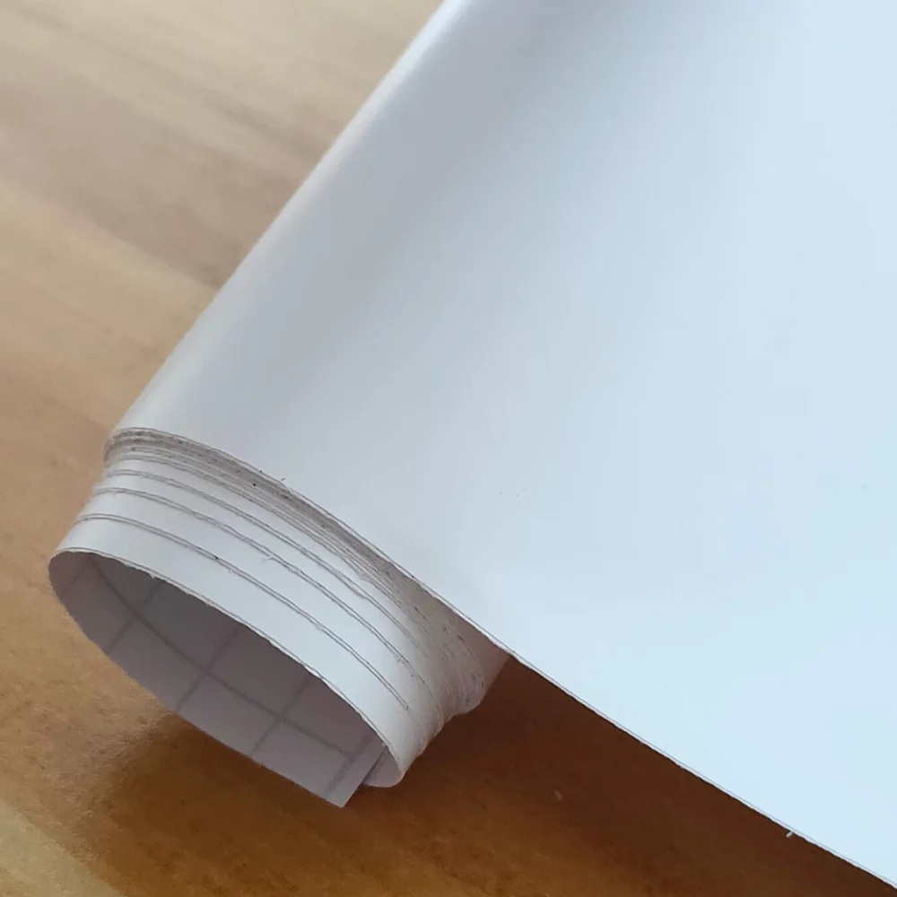 Premium White Matte Vinyl Auto Self Adhesive Film Car Body Wrap Vehicle Foil Sticker Computer Decal Laptop Skin Air Bubble Free