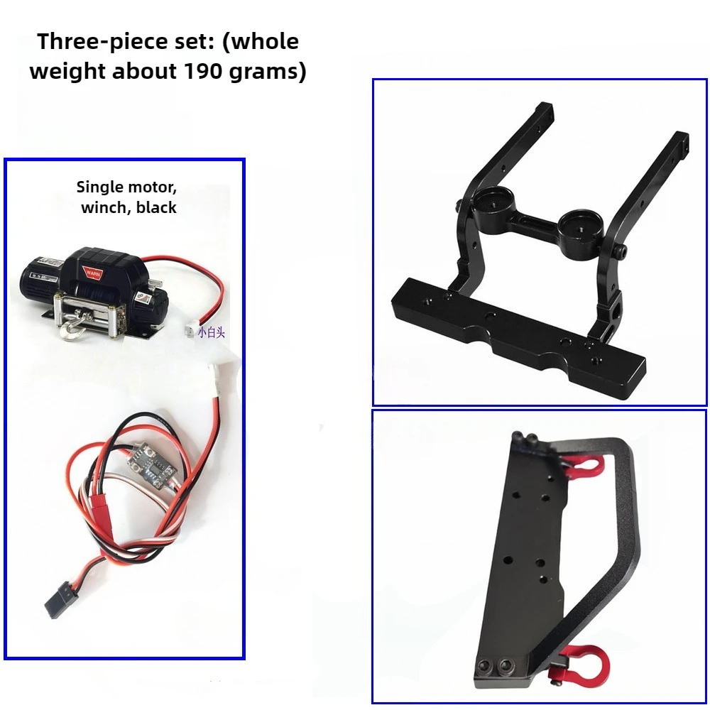 1/12 MJX H12Y Metal Front Bumper Base Winch Appearance Modification Accessories for 1:12 H12Y+ RC Off-road Car Modification Part