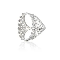 Ring Blank for 10x12mm/10x14mm/11x15mm/12x16mm/14x18mm/15x20mm/17x24mm Oval Cabochons 925 Silver Adjustable Ring Setting