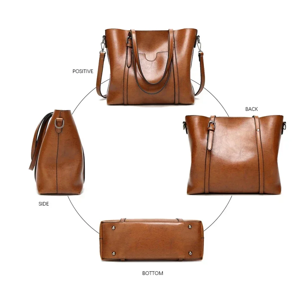 Shoulder Bags for Women Oil Wax Leather Handbag Tote Crossbody Bag Women Luxury Handbag Women Bags Designer Handbag High Quality