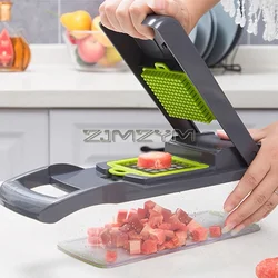 Vegetable Chopper, Large Chopper Vegetable Cutter Dicer, Multifunctional 16-in-1 Food Chopper Veggie Chopper with Container