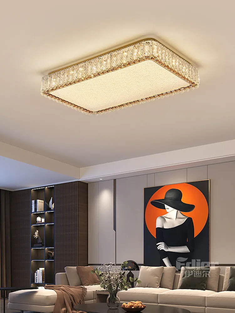 Modern Luxury K9 Crystal Ceiling Light,High‑Grade Villa Duplex Hall Ceiling Lamp Decorative Lighting For Living Room Dining Room