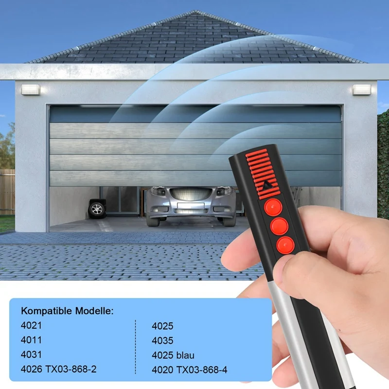 868 Mhz Remote Control Garage Door, Universal Garage Door Remote Control Key For 4020V000, 4026V000, 4020 TX03-868-4