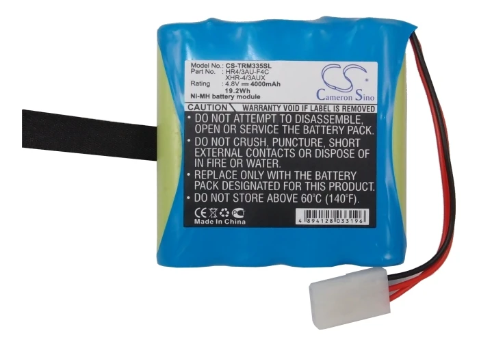 GreenBatteryPower CameronSino 4000mAh 4.8V 19.2Wh Equipment,Survey,Test Ni-MH Battery for Trimble TSCe, XHR-4/3AUX, A075-2003