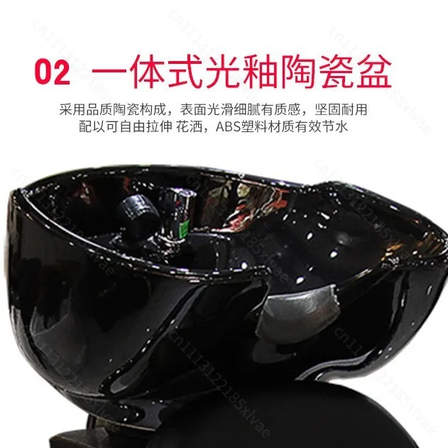 For Barber Shampoo Bed, Professional Salon Basin & Chair, Hair Steaming Hood for Barbershop Automatic Hair Care