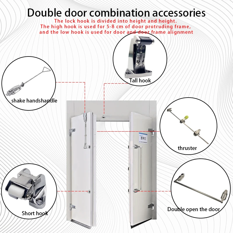 

H-Q Industrial Design Style Refrigerator Door Sliding Double Door Fittings for Cold Storage-Available for Sale