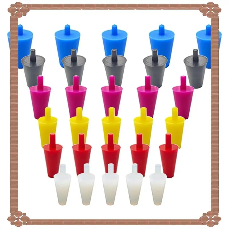 

24-часовая доставка, заглушка для водяного стола, слив горшка для растений, 60 упаковок, заглушки с отверстиями из силиконовой резины, дренаж переменного тока, 6 размеров, лабораторный конический портативный