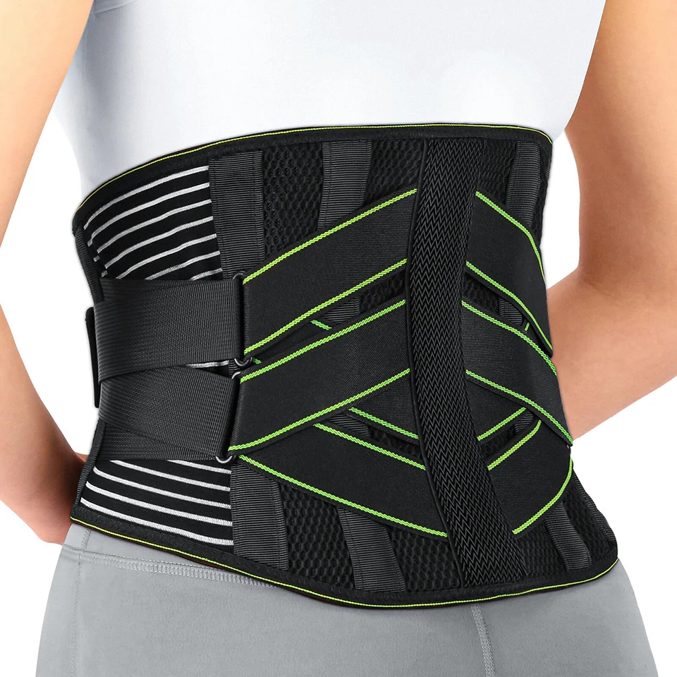 

Back Brace for Lower Back Pain Relief with 6 Stays for Heavy Lifting Sedentariness Breathable Lumbar Support for Herniated Disc