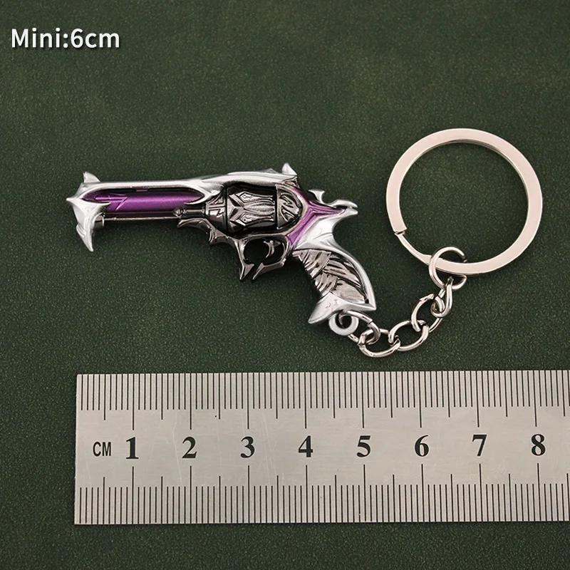 Valorant Keychain Reaver Knife Weapon, Phantom Special, 9cm, Mini Metal Alloy Gun, Model Game, Periferia Pingente para Brinquedos Infantis