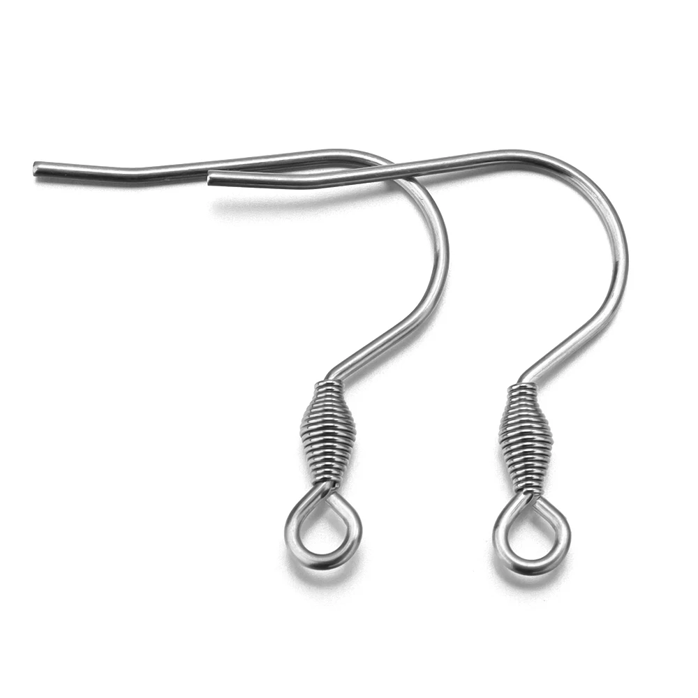 Hipoalergênico Aço Inoxidável Brinco Ganchos para Fazer Jóias, Ear Hook, DIY Brincos, Earwire Fechos Acessórios, 50Pcs por lote