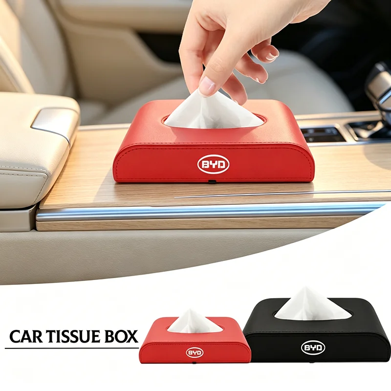

Car Tissue Box Hanging Badge Paper Towel Bag Storage Accessories For BYD Yuan Plus Atto Song 2din Qin Pro E2 Valve Stems & Caps