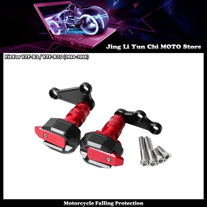 

Motorcycle Frame Slider Falling Protection Fairing Guard Crash Pad Protector Fit For YAMAHA YZFR3 YZFR25 YZF R3 R25 2014-2018