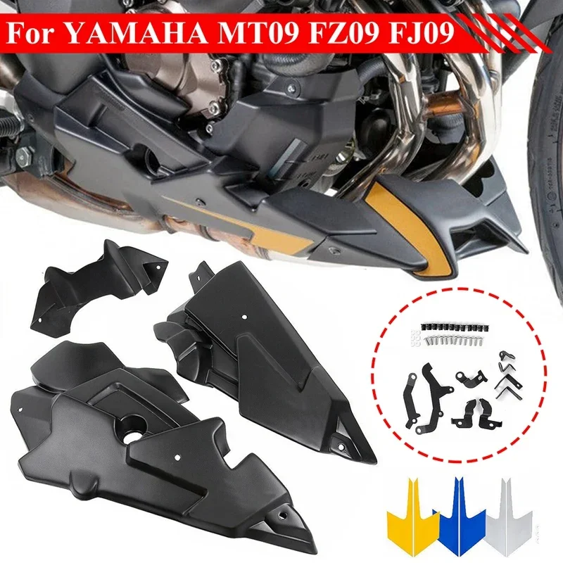 B-M Motorcycle Engine Lower Fairing Front Spoiler Air Dam Cover For YAMAHA MT09 FZ09 MT-09 Tracer 900 GT 2013-2020 Black